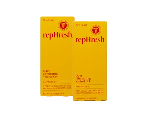 RepHresh Vaginal Gel, Odor Eliminating Gel, 4 ea (Pack of 2)