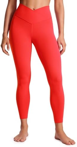 CRZ YOGA Damskie Butterluxe Cross Waist Workout Legginsy 25 Inches.V Cross High Waisted Gym Sportowe Legginsy jogi