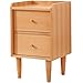 GGHHJ Dom biuro mini szafka nocna z litego drewna, 2 szuflady stolik nocny buk ultracienki sypialnia szafka nocna z 4 nogami (kolor: A, rozmiar: 25 * 30 * 50 cm)