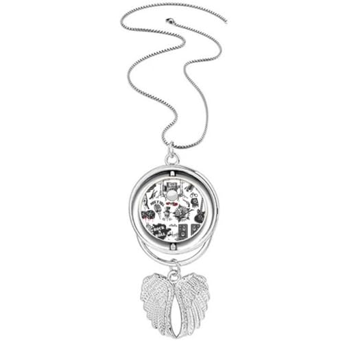 Collier rotatif d'exception aux finitions d'ailes d'ange et musique ciselée