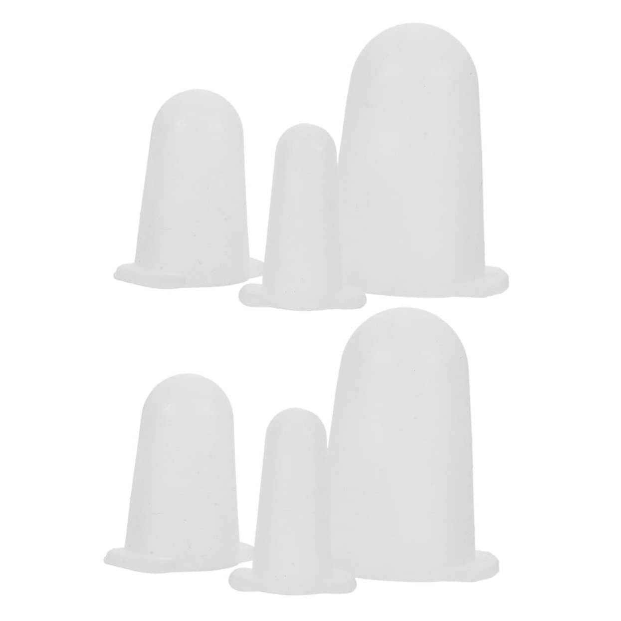 LIFKOME Protectores de Boquillas de Silicona de Color Blanco 6 Piezas | Funda para Decorar Pasteles, Tamaño Pequeño Mediano Grande, Fuerte Adherencia y Resistente al Desgaste
