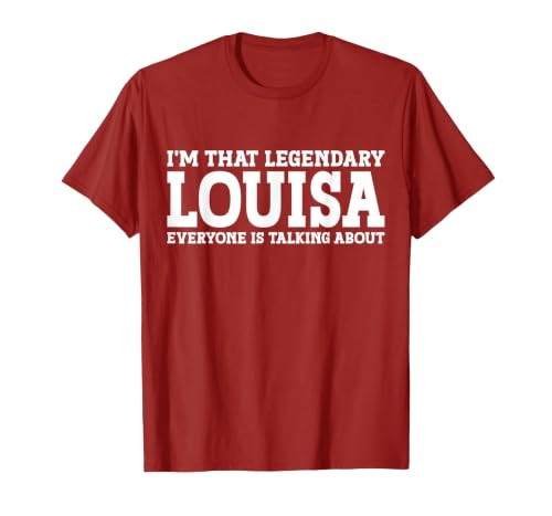 Louisa Personal Name Women T-Shirt, Men, Cranberry Red, Small