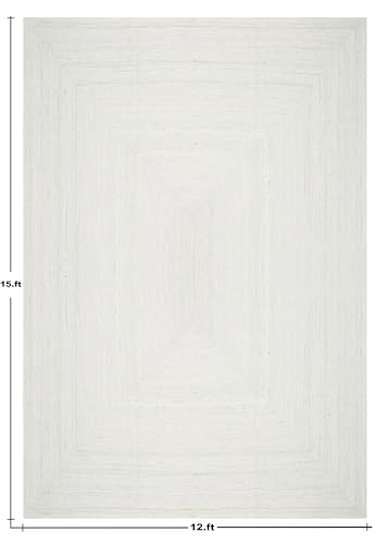 Tapis en jute tressés carrés blancs solution gain de place petite surface - 4