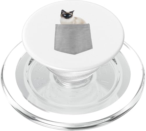 Cat in Your Pocket Siamese Cat PopSockets PopGrip pour MagSafe