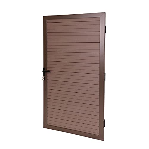 Preisvergleich Produktbild Mendler WPC-Sichtschutz Türelement Sarthe, Windschutz Gartentor Zaun Zaunelement, 180x90cm - braun