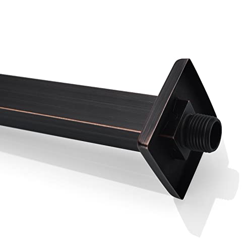 Anpean Wall Mounted 15 Inch Extension Shower Head Arm, Square Shower Arm And Flange, Oil Rubbed Bronze #TOP5