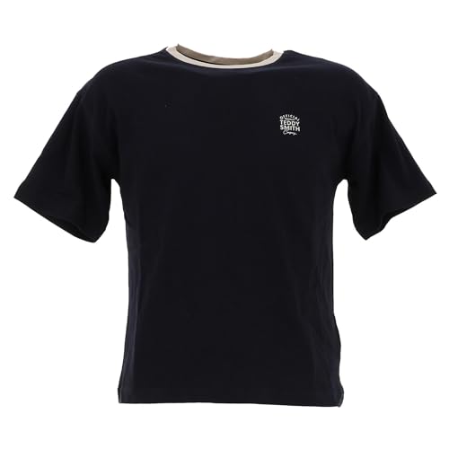 Teddy Smith T-Combo MC Jr Camiseta, Dark Navy, 16 Años para Niños