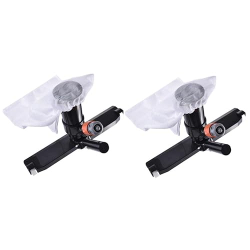 balacoo 2sets Pool Suction Head Vacuum Brush for Removal Vinyl Swimming Pools Durable Design for Wall and Corner Black