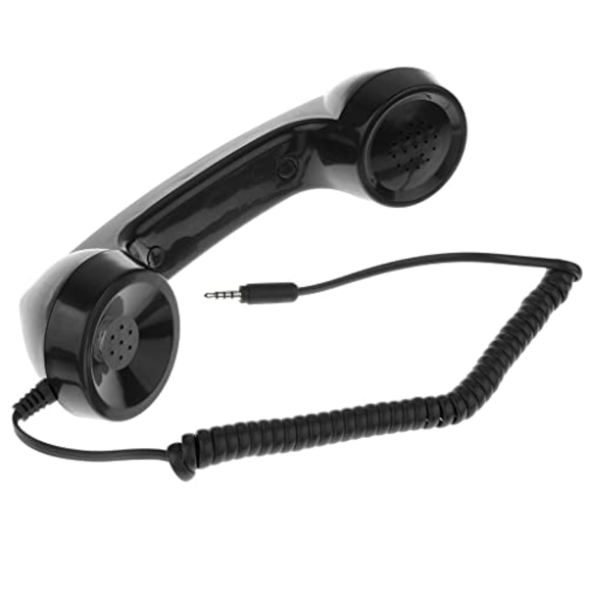 3.5mm Mic Retro Cell Telephone Handset, Black