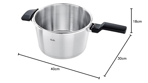 Fissler Vitaquick Premium/Pressure Cooker (3.5 L, Diameter 22 cm) Stainless Steel Pressure Cooker, 2 Cooking Levels, Made in Germany, Induction by Fissler - Image 2