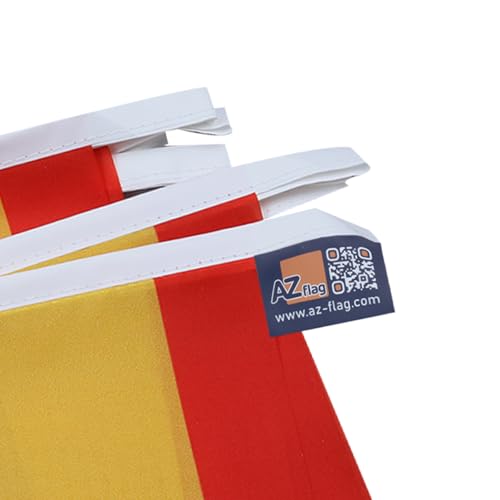 Image of AZ FLAG Spain without arms 6 meters BUNTING Flag 20 flags 9'' x 6'' - Spanish civil STRING flags 15 x 21 cm
