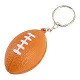 STOBOK 15Pcs Rugby- Schlüsselanhänger Ball Keyring PU- Schlüsselringe Souvenirs Anhänger Hängen Ornamente für Handtasche Party.