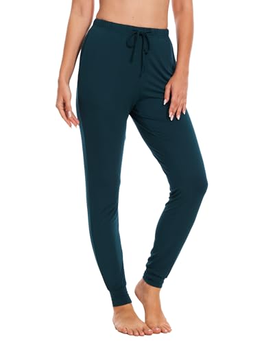 Image of GYS Women's Pajama Pants - Viscose Made from Bamboo, Joggers Pants with Pockets Comfy Lounge Sleep Pants Pj Bottoms