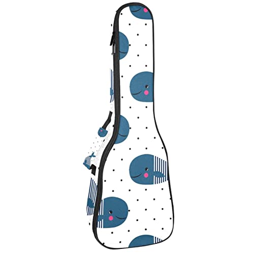 Sac de ukulélé ténor et soprano imperméable avec motif dauphin