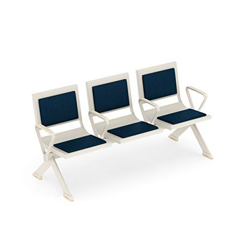 Image of SOS LiteOffice SmallOffice Amigo 3 Seater Visitor Sofa, Silver Grey, 1693mmLX658mmDX800mmHt (SOAM3SWLMSLCBK)