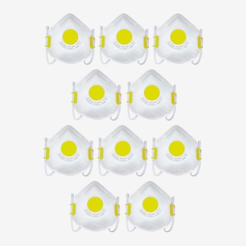 Vendedor Del Reino Unido FFP3 V1 Media máscara Respirador de polvo Construcción Máscara antipolvo Mascarilla protectora reutilizable con válvula CE, EN149: 2001 + A1: 2009 (10)