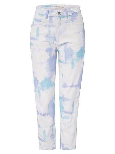 Goldgarn Ballonjeans Erwachsene-Weiblich Karottenform Blau-Weiß 30