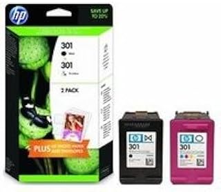 HP Envy 5532 e-All-In-One Printer - 301 Black & Colour 2-Pack - Original Cartridges