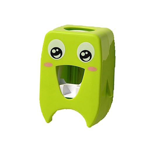 FOMIYES Wall Mounted Automatic Toothpaste Dispenser Cartoon Hands Toothpaste Squeezer for Green Pattern Automatic Toothpaste Squeezer for Bathroom Use