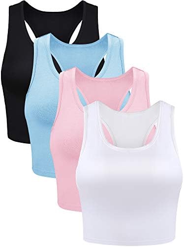 B.BANG&BRSP Padded Women Lace Sports Bra Seamless Push Up Camisole for Yoga Fitness, 3 PCS