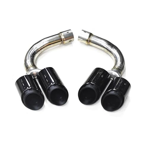 Tuyau d'échappement quadruple en inox pour mise à niveau Audi Q7 2016-2024 look SQ7 buse noire