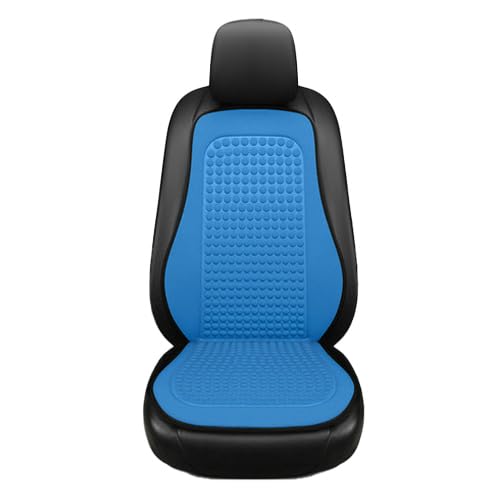 車用 冷感座布団 クールシート 車【接触冷感・蒸れにくい】シートクーラー 涼しい 蒸れない 夏 快適 ドライブ クッション 滑り止め 取り付け簡単 抗菌防臭 防水 お尻快適 シートカバー カー用品 長距離運転 暑さ対策 各車種適用 3D立体デザイン (ブル