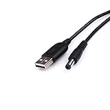CCYC DC 5V DC Barrel Jack Power Cable, USB to DC Jack 5.5 x 2.5(2.1) mm, for Fan, Led Light, Wireless Router, Speakers and More Device