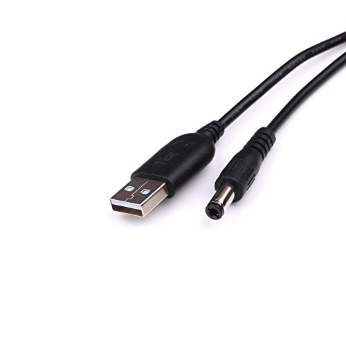 CCYC DC 5V Barrel Jack Power Cable, USB to DC Jack 5.5 x 2.5(2.1) mm, for Fan, Led Light, Wireless Router, Speakers and More Devices