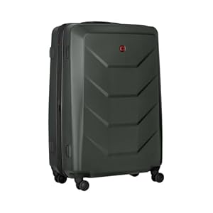 WENGER Prymo Large Hartschalenkoffer mit 4 Rollen, Trolley, Groß, 93 (107) l, Sicherheitsschloss, Damen Herren, Reisen Urlaub, Anthrazit, 653637