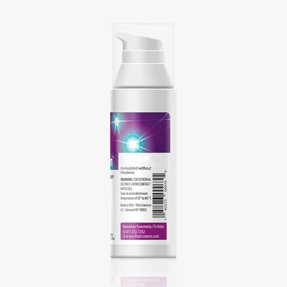 Vita Sciences SciatiCream - Cream for Sciatic Nerve Support with Arnica, B1, B5, B6, MSM, Aloe and Coconut Oil. Fast Acting Soothing Formula...