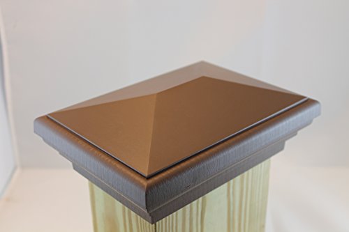 4x6 Post Cap (3.5x 5.5) Brown New England Pyramid Style Square Top for Outdoor Fences Mailboxes & Decks by Atlanta Post Caps