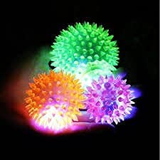 Iyaan Light-Up Spike Balls Bouncy Ball with Whistle Sound for Babies and Kids (Set of 2) (B0B5P6HPGF) Amazon Price History, Amazon Price Tracker