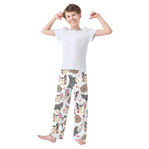 Boys' Pants Bulldog Dog Puppy Retro Long Bottoms Jogger Pants Elastic Waist Trousers with Pockets S-XL2