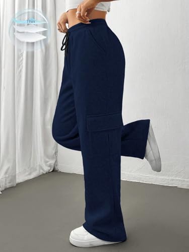 Image of KATECLO Women's Multi Flap Pocket Side Drawstring Waist Sweatpants