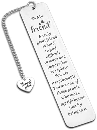 Fleure Esme Metal Bookmark Gifts for Best Friend, Friendship, Christmas, Stocking Stuffers, Female Friend, Graduation, 2-Piece Set