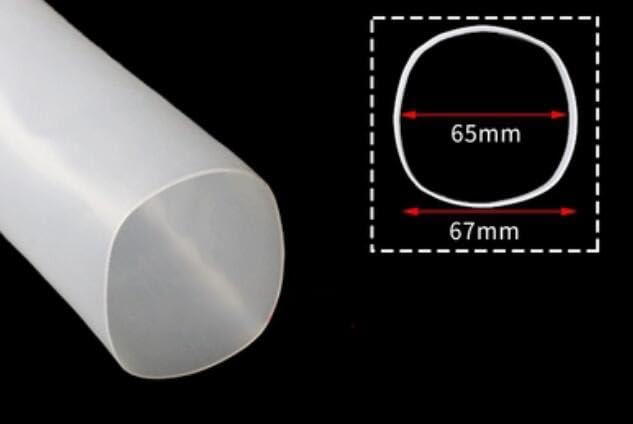 flexiable rubber Silicone Rubber Pipe Water Tube High Temperature Resistant Hose 1 Meter Inner Diameter 20mm 80mm Wall Thickness 0.8mm 1.5mm drain elastic (Color : 65mm)