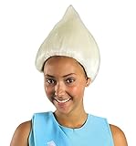 Adult's Unisex White Color Straight Cosplay Halloween Troll Wig, Synthetic Soft Fiber Hair, Perfect for your next Festival and Group Anime Party!