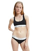 Calvin Klein Women's Modern Cotton Unlined Bralette, Black, Medium