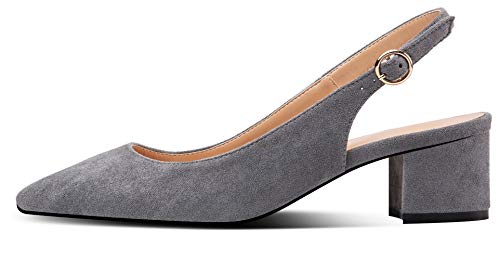 Mettesally Block Heel Slingback Pumps for Women 2 Inches Low Heel Comfortable2