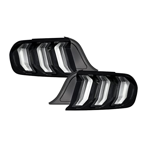 Form Lighting Sequential Led Tail Lights Compatible With Ford Mustang 2015-2023 (Pair), Smoked #TOP1