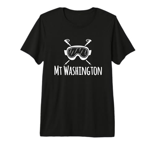 Mt Washington Rustic Skier Ski Poles T-Shirt