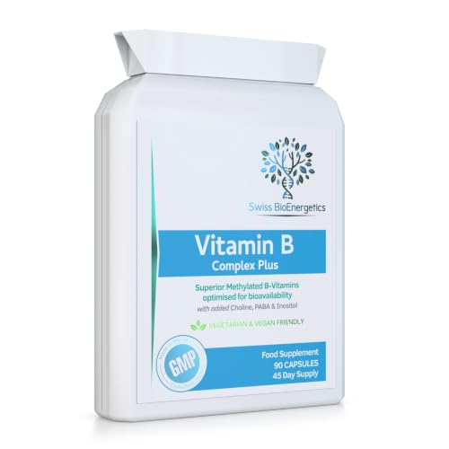 Swiss BioEnergetics Vitamina B Complejo Metilado Colina PABA 90 Cápsulas