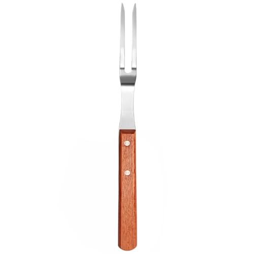 Fourchette barbecue avec long manche isolant en bois authentique - 4