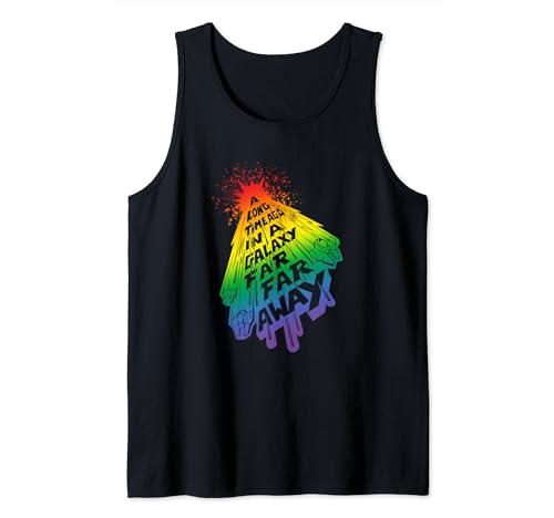 Star Wars Far Far Away Rainbow Quote haut nostalgique et coloré