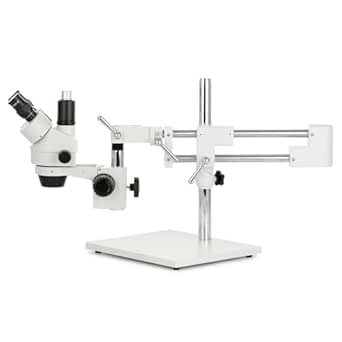 AmScope SM-4TZ Stéréomicroscope trinoculaire avec statif double bras 3,5X-90X