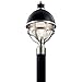 Kichler 59052BK Tollis Outdoor Post, 1-Light 100 Watts, Black