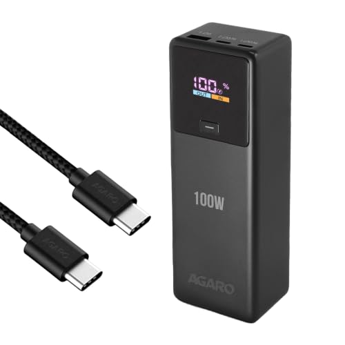 Image of AGARO Impulse Power Bank 20000 mAh 100W 3-in-1 Power Bank with 100W PD & 33W QC Output, Fast Charge up to 3 Devices simultaneously, Compatible with Laptop, Mobile, Tablet, iPad, Smartwatch, Earbuds