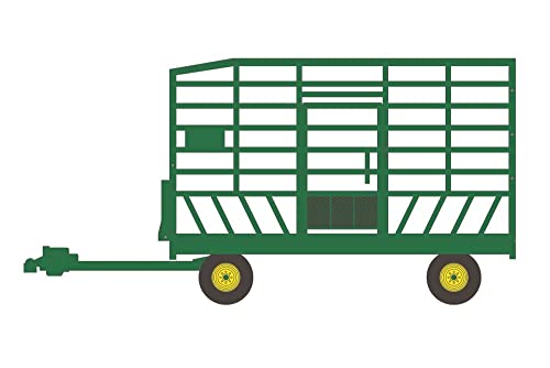 Modelo a escala 1:64 Bale Throw Wagon verde miniatura 2
