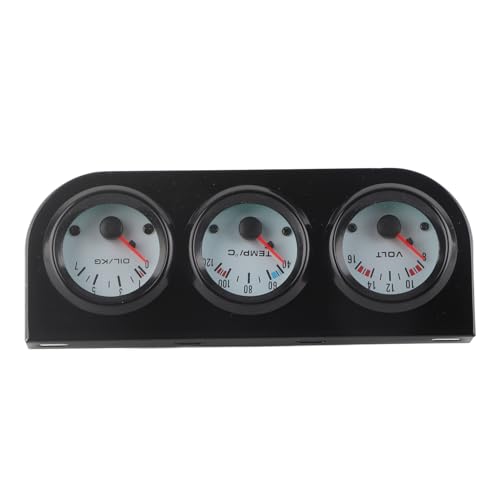 Dreifach-Automobil-Dreifachmessgerät-Set, 24 X 10 X 8 Universal-Auto-Dreifachmessgerät-Kit, Wassertemperatur, Volt, Öldruckmesser, 52 Mm Instrumenten-Auto-Kit
