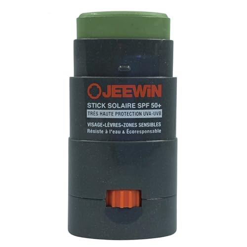 JEEWIN Stick Protecteur Solaire SPF50+ WATER RESISTANT (VERT)